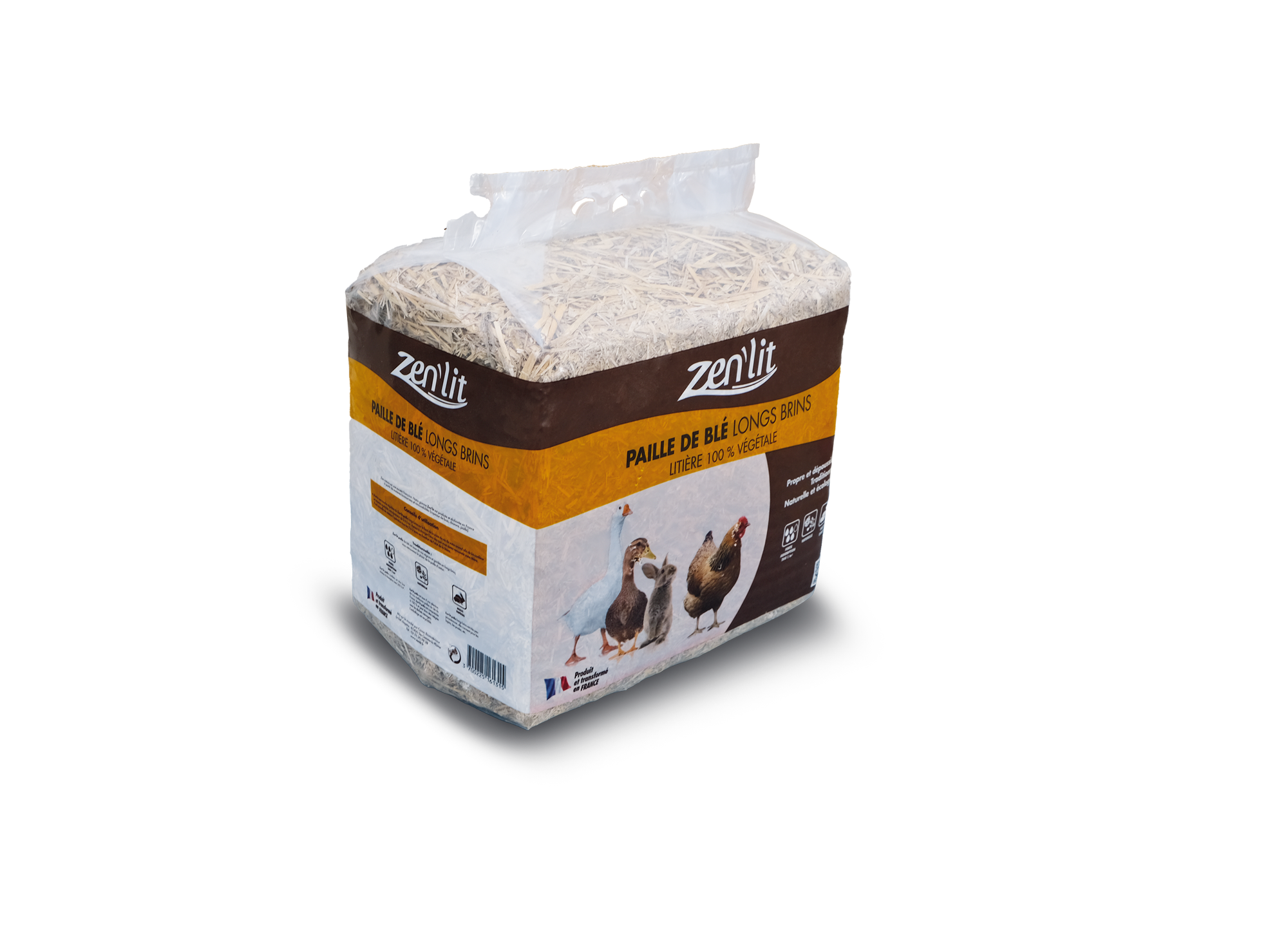 Litière de paille de blé longs brins - Biofib