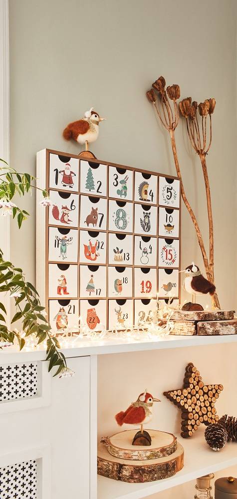 Calendrier de l'avent en bois - L.49 x l.49 x H.5 cm - Image 2