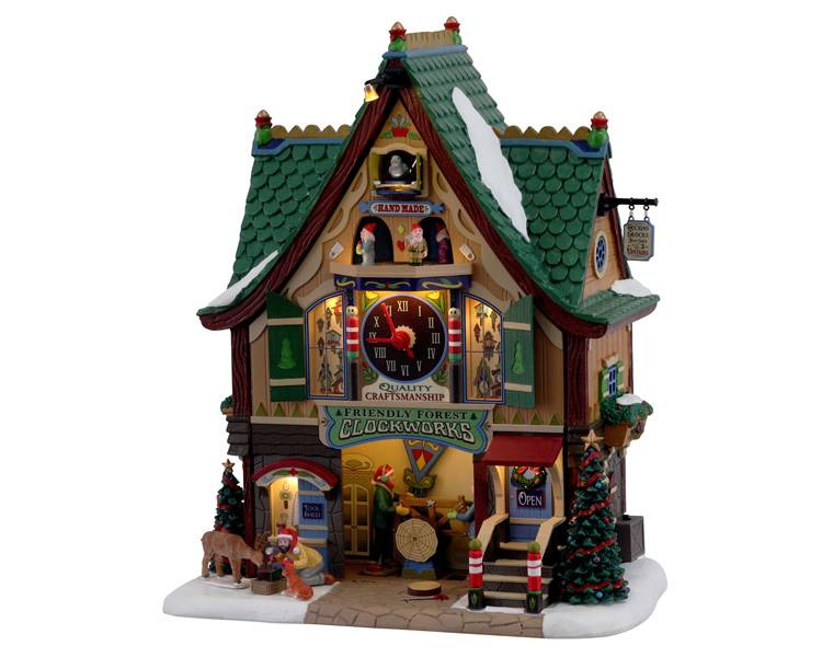 Lemax - Lemax - Horlogerie Forêt amicale L.15 x l.24,40 x H.27,70 cm