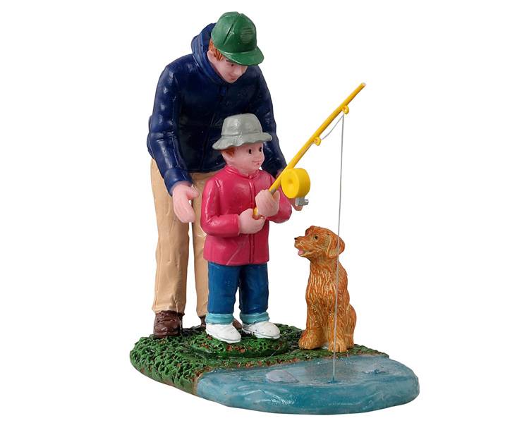 Lemax - Lemax - Première leçon de pêche L.4 x l.6,20 x H.6,80 cm