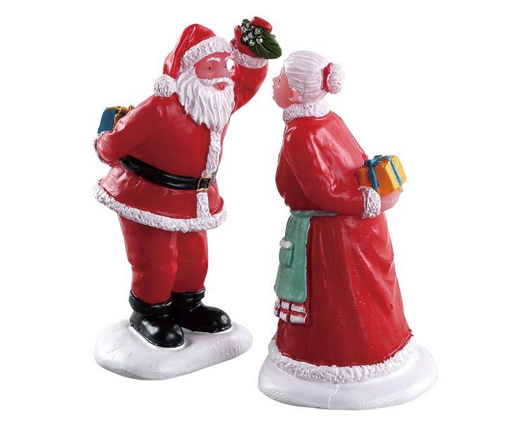 Lemax - Lemax - Figurine Sous le gui - ensemble de 2 - L.6 x l.5 x H.6 cm