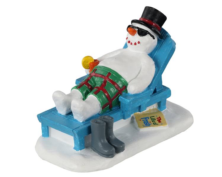 Lemax - Lemax - Bonhomme de neige au repos L.9 x l.4 x H.4 cm