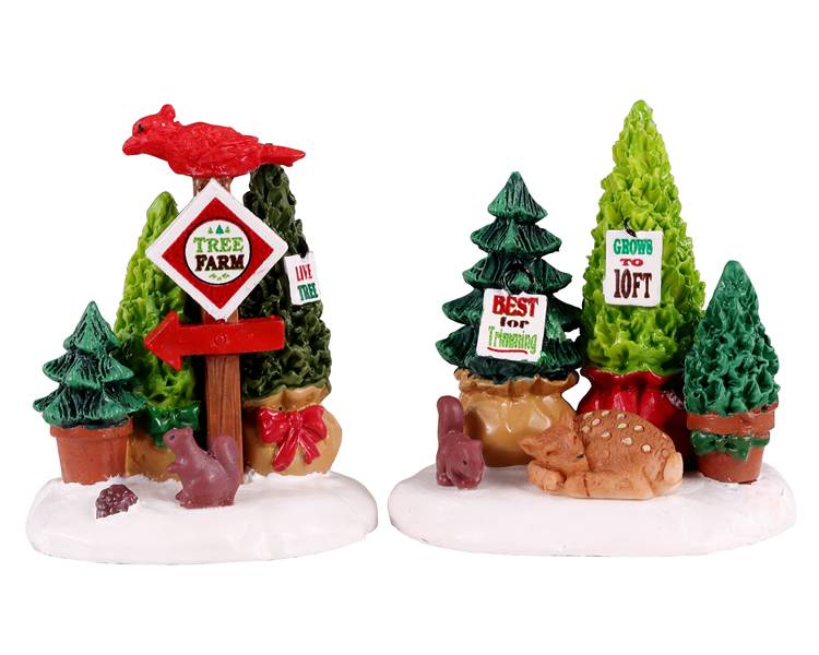 Lemax - Lemax - Ferme d'arbres de Noël L.5 x l.5 x H.6 cm
