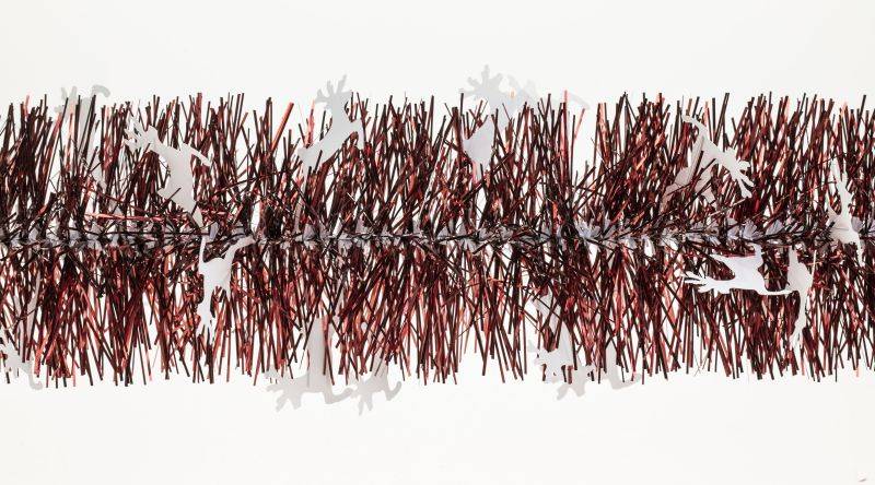 Weiste - Guirlande scintillante Bordeaux/Blanc L.200 x l.9 x H.9 cm