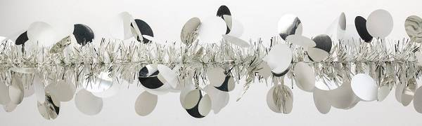 Weiste - Guirlande scintillante Palets Blanc/Perle L.200 x l.8,5 x H.8,5cm