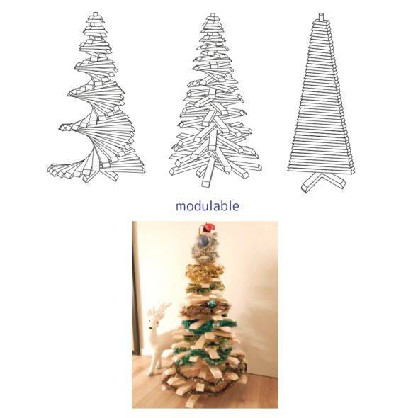 Mon Sapin Woody - Sapin en bois H.98 cm - Imagen 9