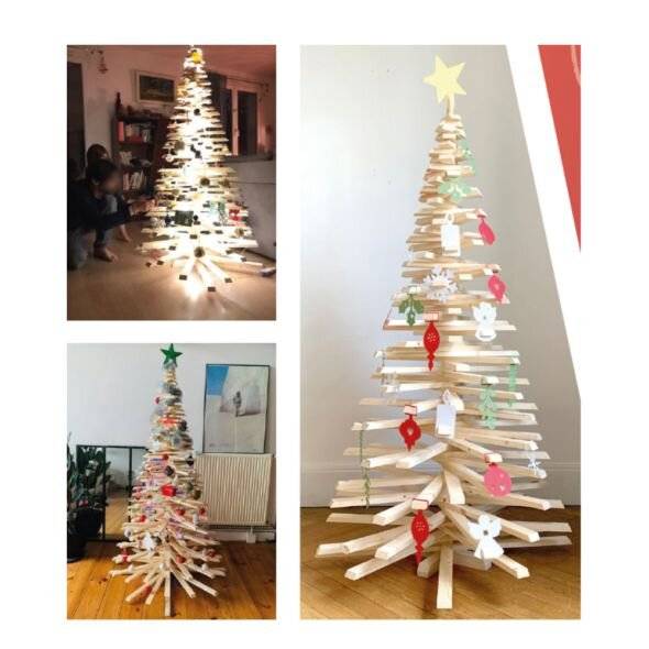 Sapin de Noël en bois 160 cm - Image 3