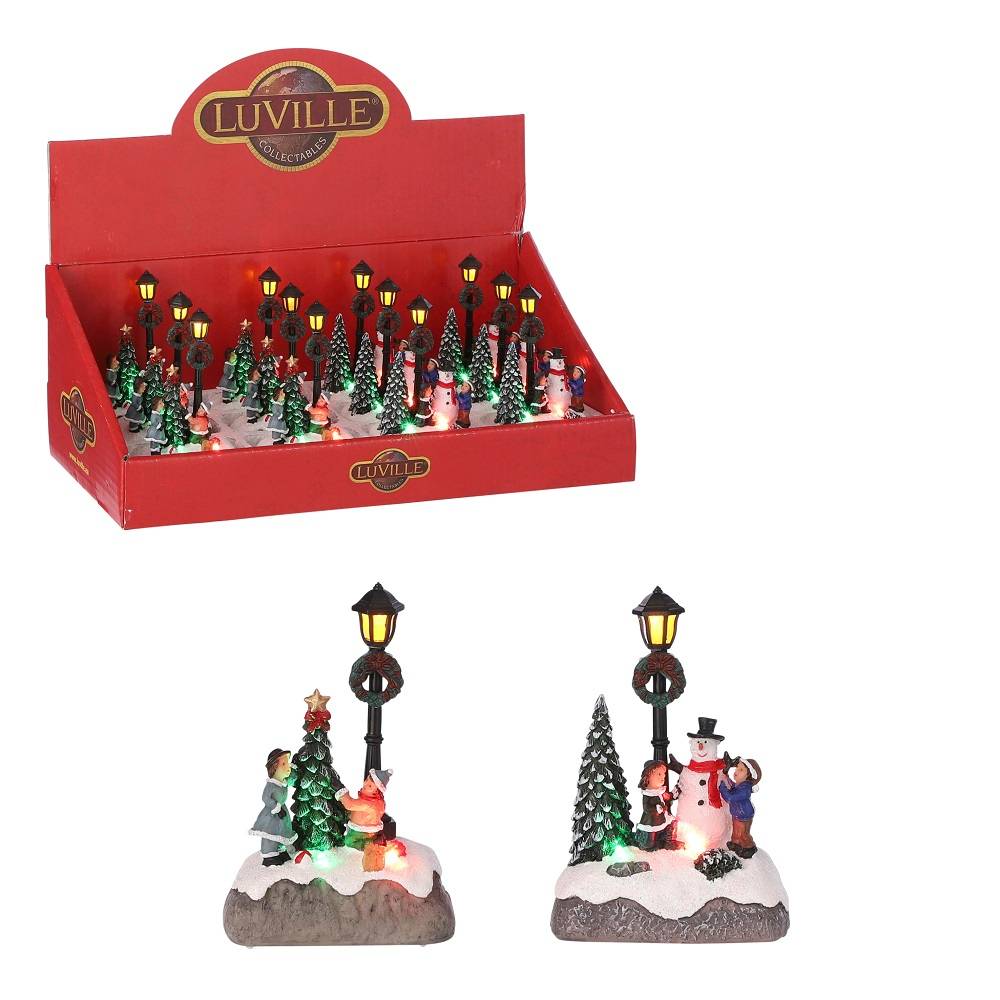 Luville - Luville - Scène d'Hiver Miniature L.8,5 x l.5,5 x H.12,5 cm