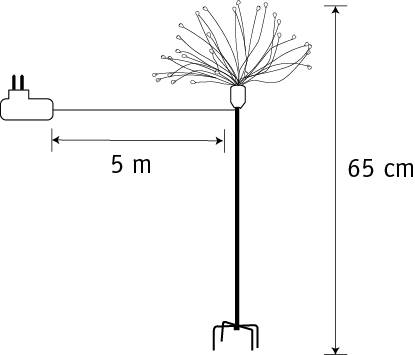 Luca Lighting - Pique de Jardin Blanc Chaud 80 LED H.50 cm - Image 2