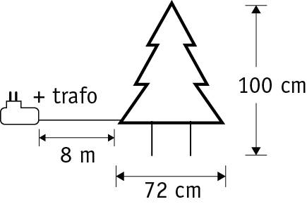 Pique de Jardin Sapin 225 LED L.72 x H.100 cm - Imagen 2