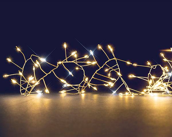 Blachere Illumination - Guirlande micro-LED grappe Blanc chaud L.9 m - Blachere Illumination - Imagen 4