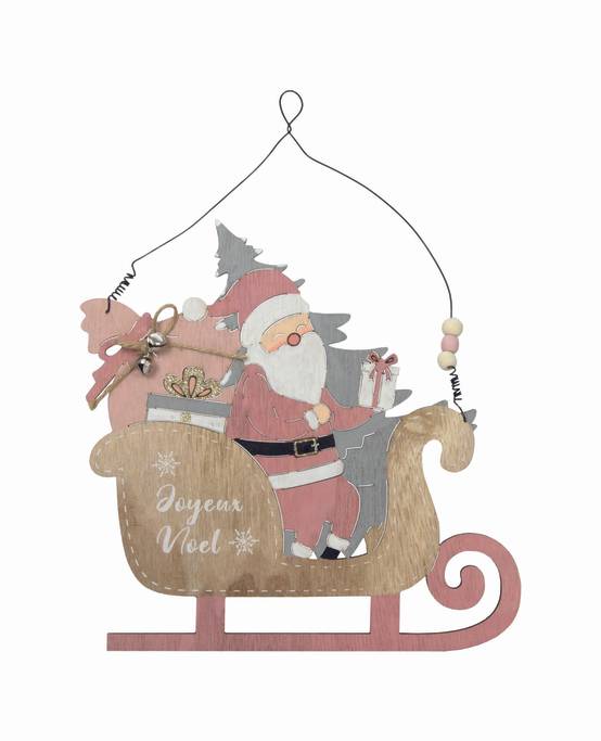 Blachere Illumination - Santa sur traineau à suspendre L.21 x H.29 cm - Image 1