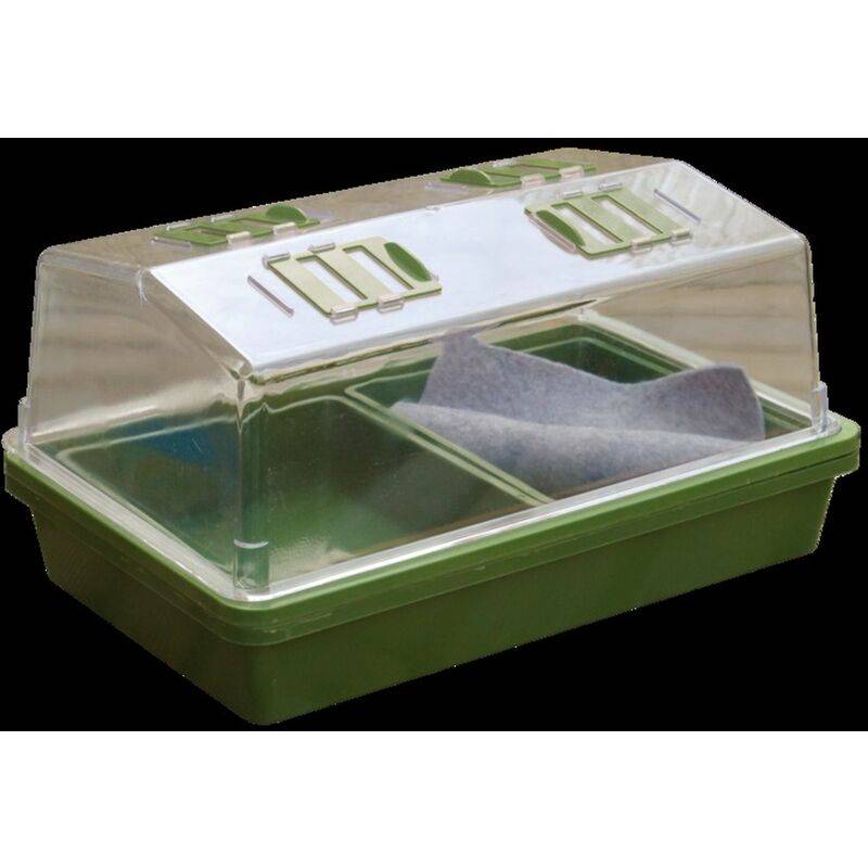 Nortène - HEATING GROW mini Serre chauffante  vert / transparent 39x25x20cm - Imagen 4
