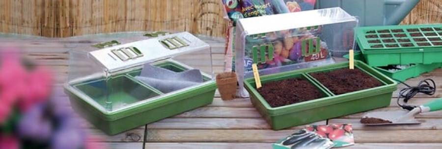 Nortène - HEATING GROW mini Serre chauffante  vert / transparent 39x25x20cm - Imagen 9