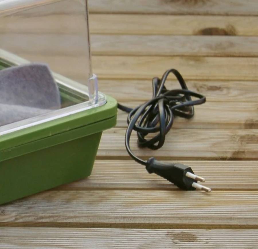 Nortène - HEATING GROW mini Serre chauffante  vert / transparent 39x25x20cm - Imagen 11