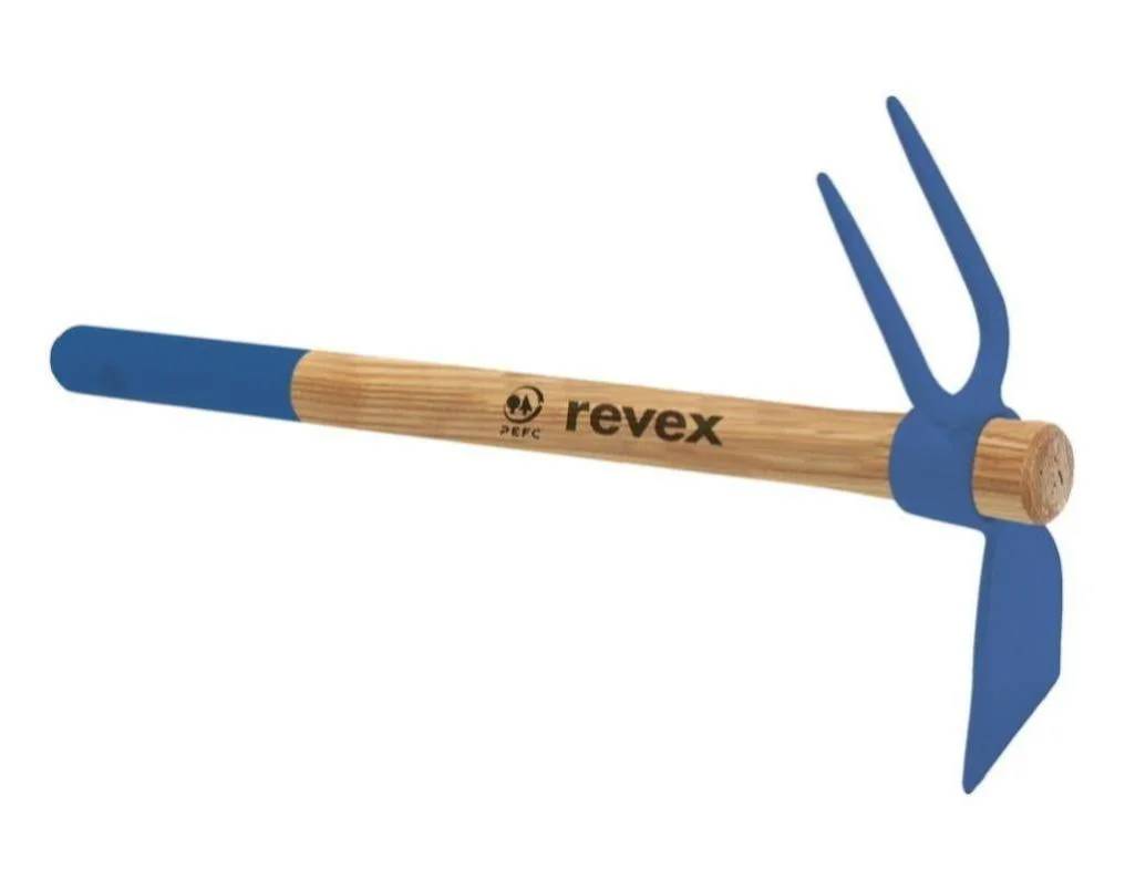 Serfouette panne et fourche forgée manche bois 40 cm - REVEX