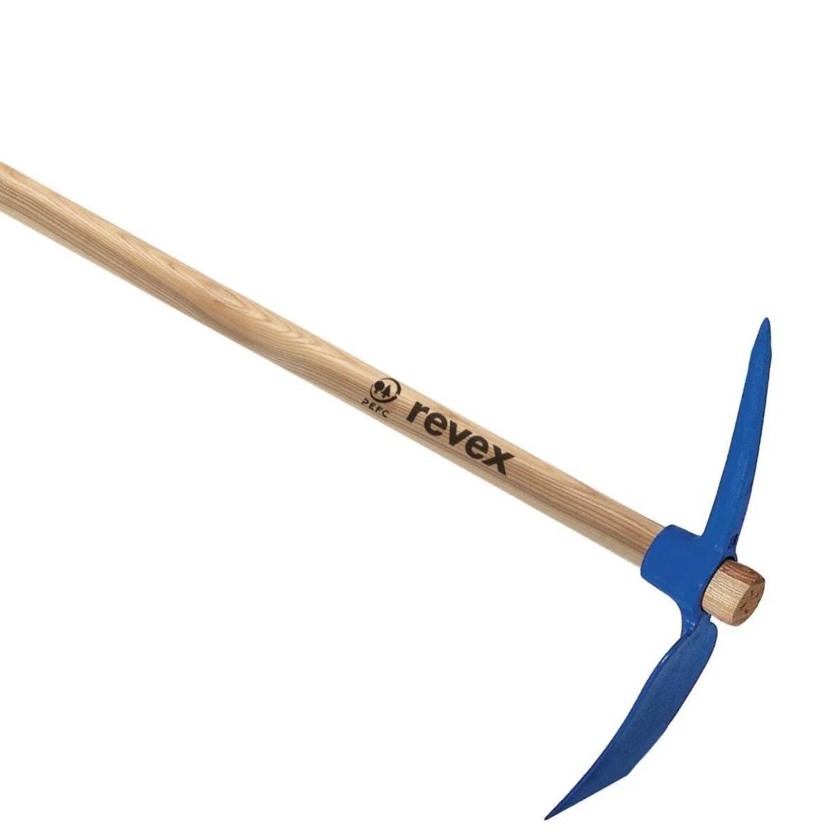 Pioche cantonnier acier forgé manche bois L.100 cm - REVEX