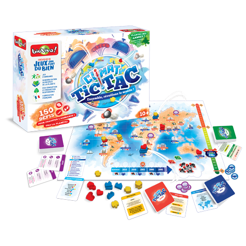 BIOVIVA - Bioviva - Jeu de plateau Climat Tic-Tac L.24,5 x l.8 x H.32,5 cm - Imagen 2