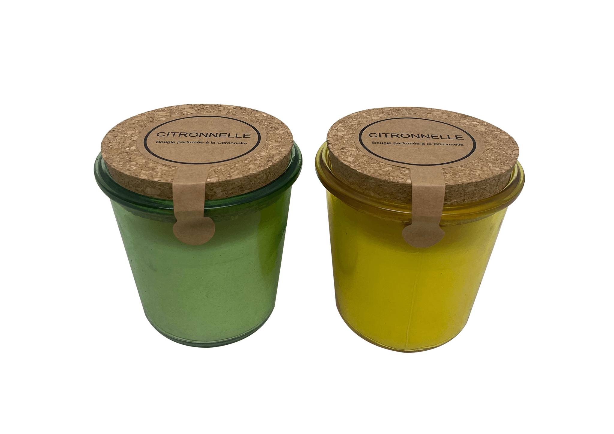Ciddeco - Bougie citronnelle couvercle liège Ø.8,5 x H.9,5 cm