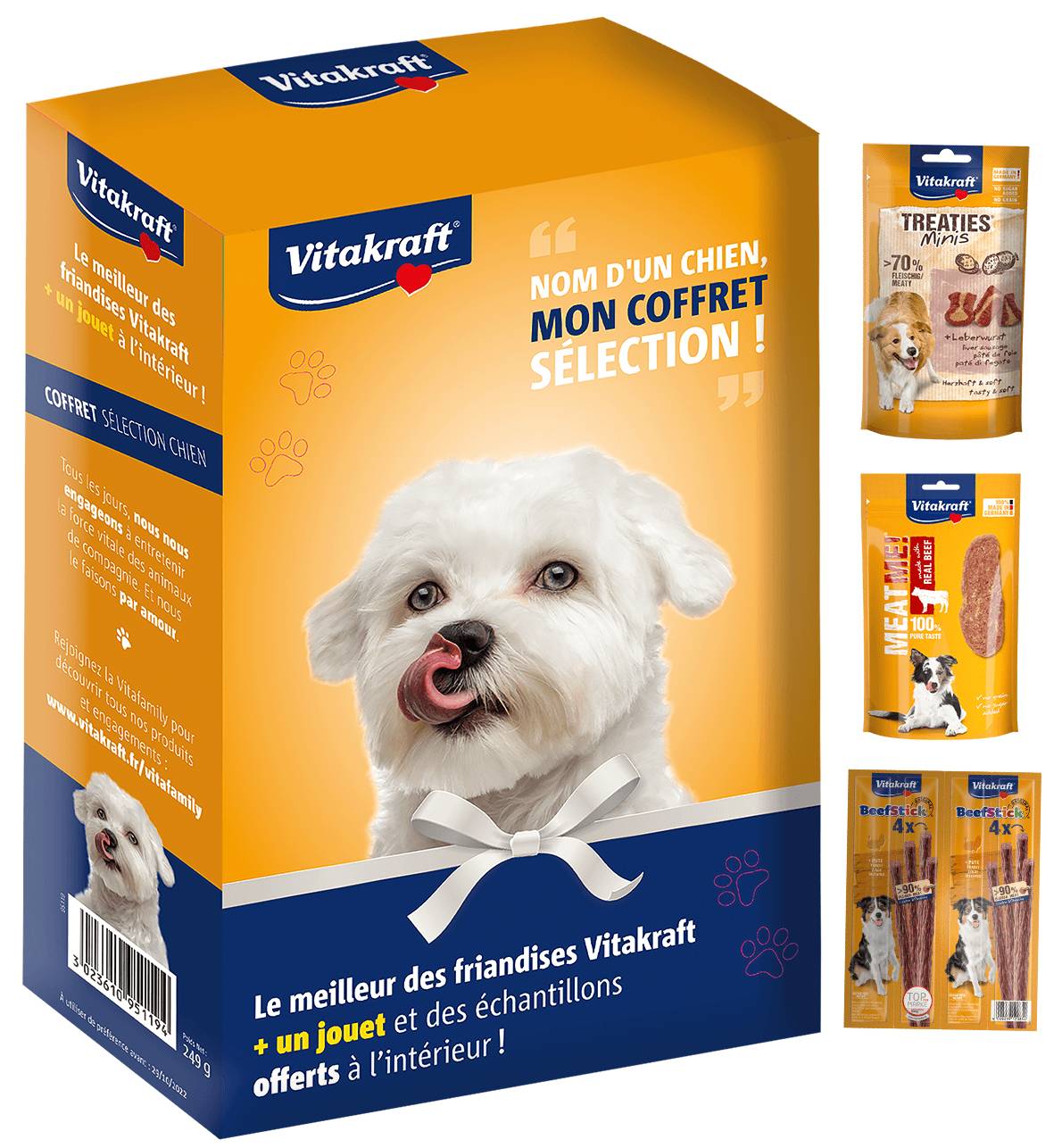 Vitakraft - Vitakraft - Coffret festif chien avec friandises + jouet