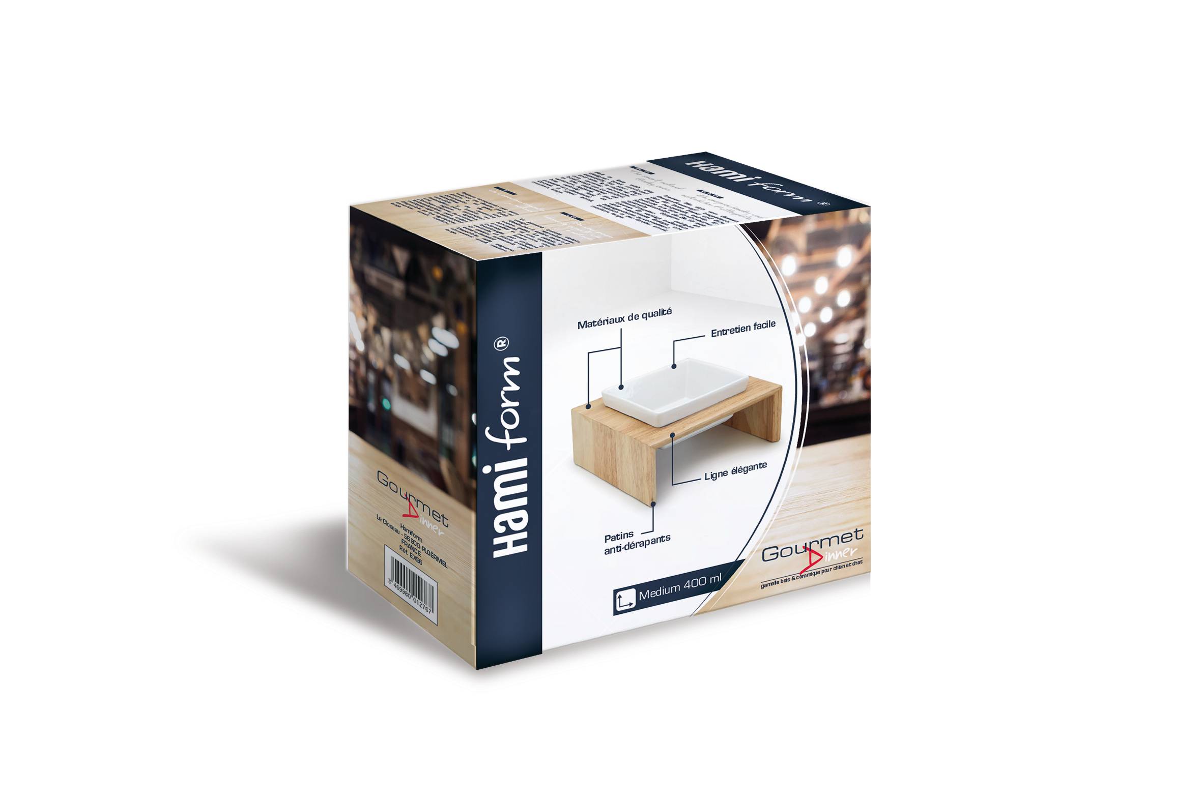 Hamiform - Gamelle bois et céramique simple – taille M