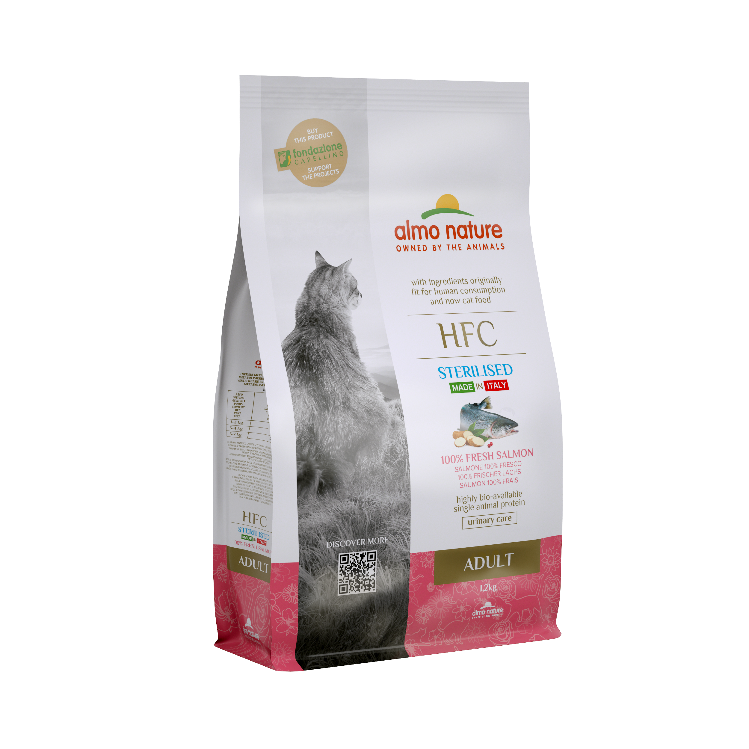 Almo Nature - Croquettes pour chat adulte stérilisé au saumon frais - sac 1,2 kg - ALMO NATURE - Imagen 2
