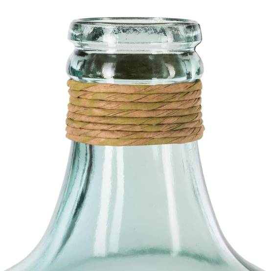Vase Dame-Jeanne Rafia Transparent Ø 27 cm H 43 cm - ATMOSPHERA - Image 1