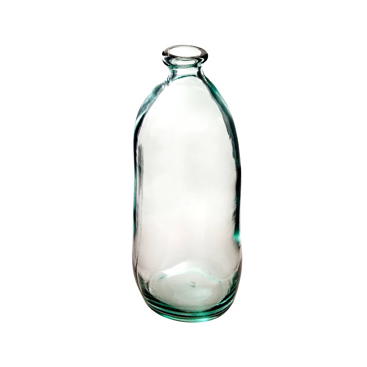 Jarrón botella vidrio reciclado transparente H 51 cm – ATMOSPHERA