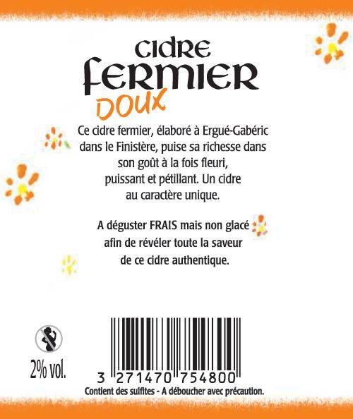 Henriot - Cidre fermier doux 75 cl - Henriot - Imagen 2
