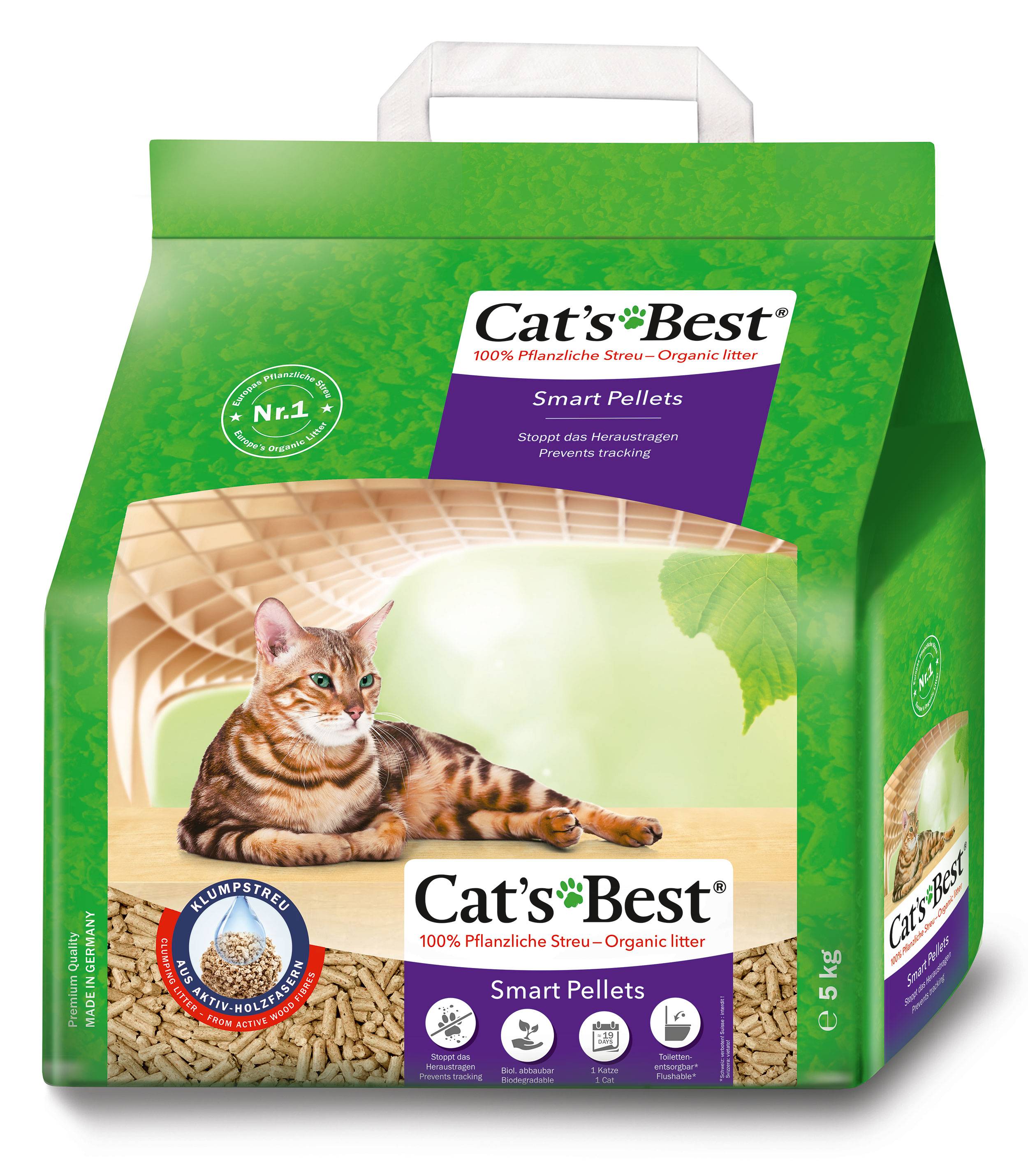 Cat's Best - Litière pour chat Smart pellets 10 L / 5 kg - CAT'S BEST - Image 1