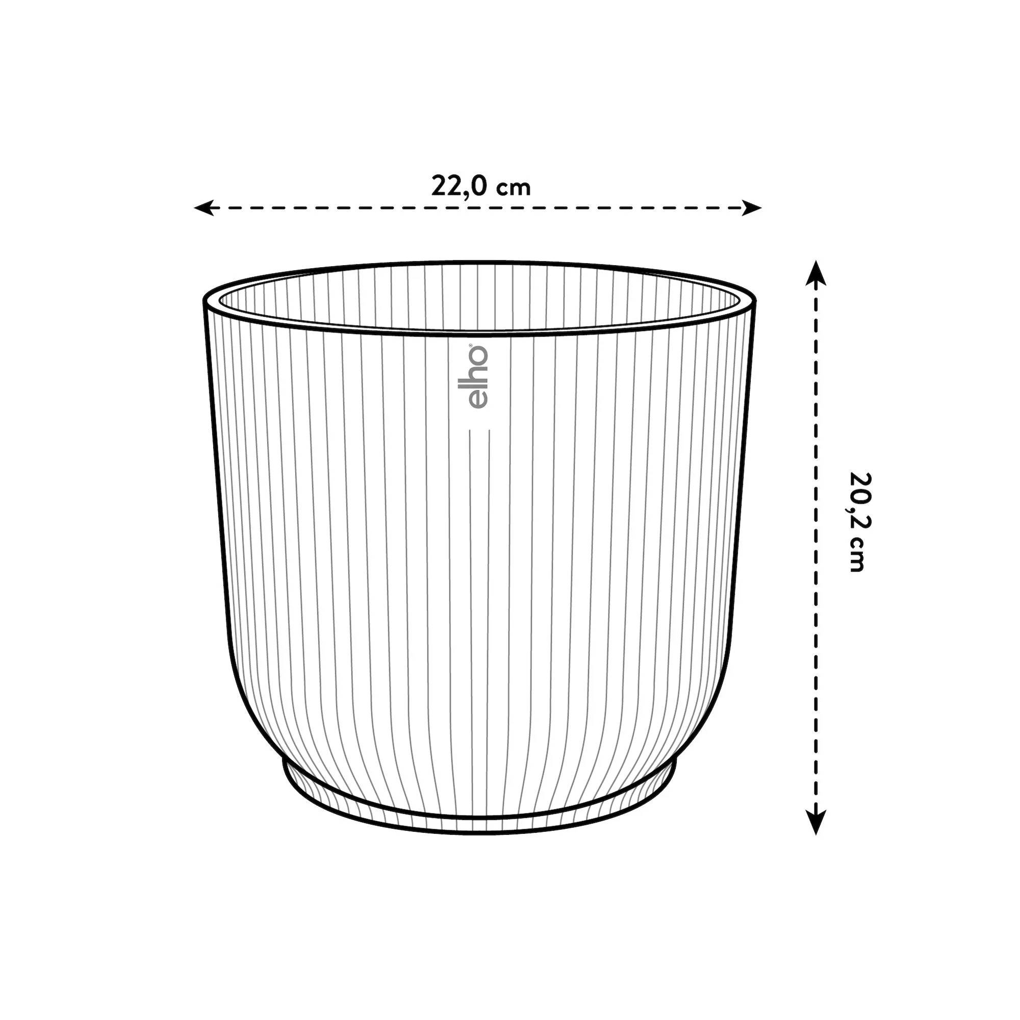 Cache-pot polypropylène blanc Ø 22 cm H 20,2 cm - ELHO - Image 6