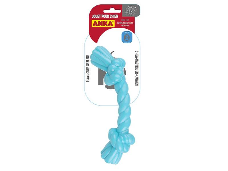 Jouet pour chien corde caoutchouc extra résistant couleur assortie L 39 cm – ANKA
