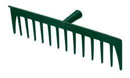 Rateau Batipro 14 dents droites sans manche LEBORGNE - Image 1