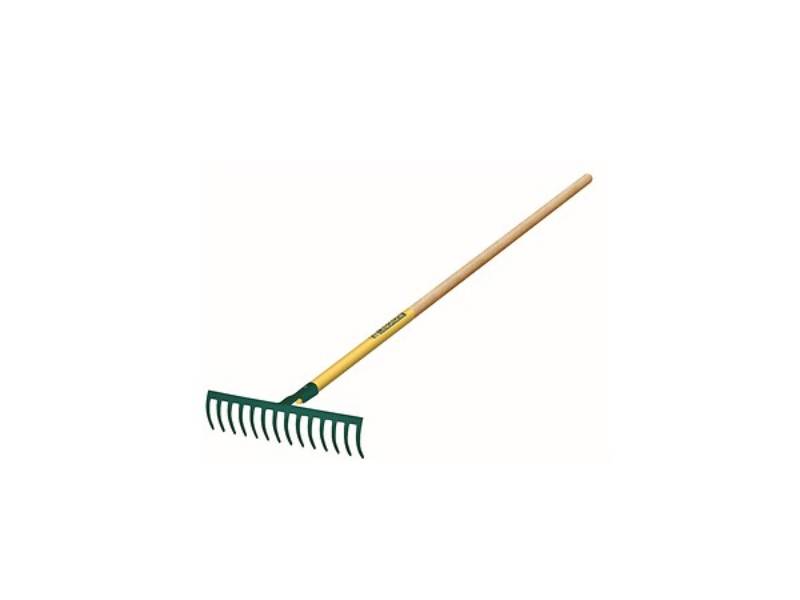 Râteau forgé bois 14 dents courbées 1,5 m - LEBORGNE - Image 1