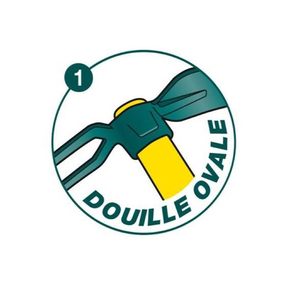 Serfouette forgée Duopro douille fonte vert L.30 cm l.27 cm H.30 cm - Leborgne - Image 3