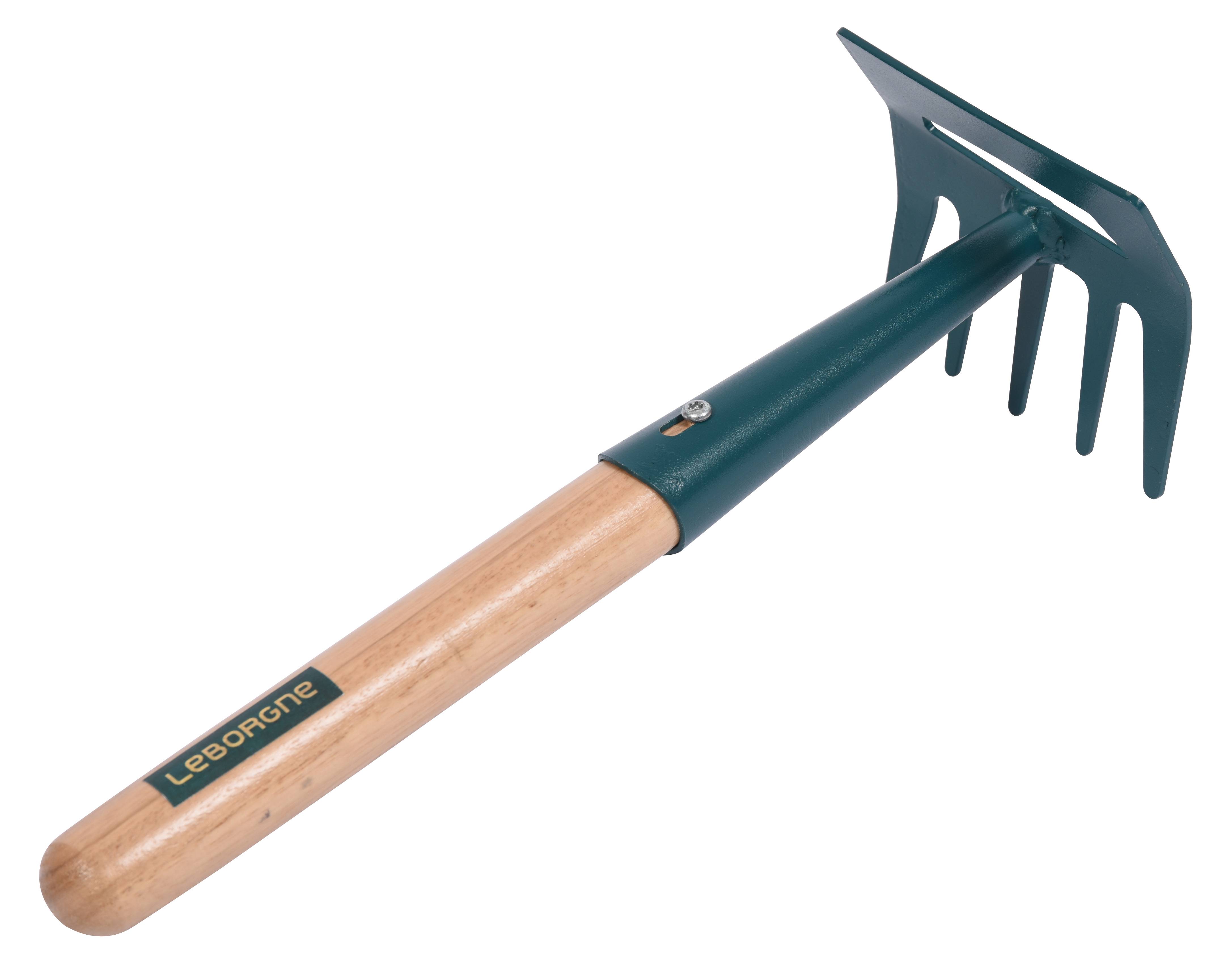 Râteau / Binette à main Bois Verni PEFC 100% 30 cm LEBORGNE - Image 1