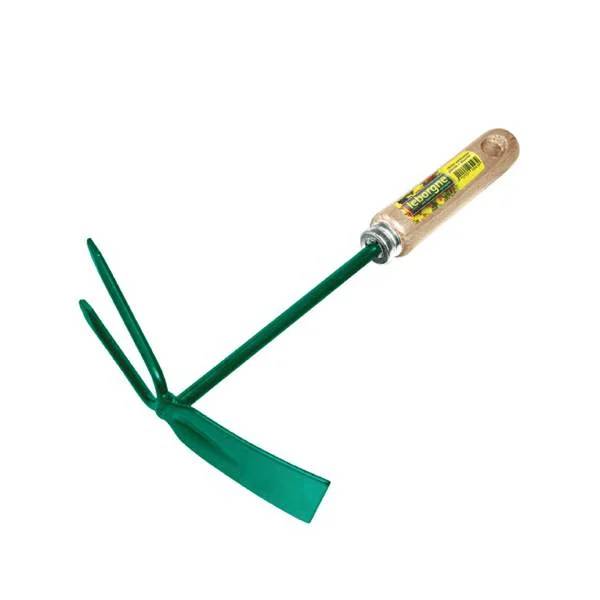 Pequeña azadilla con azada y horquilla, mango de madera - LEBORGNE - Imagen 3