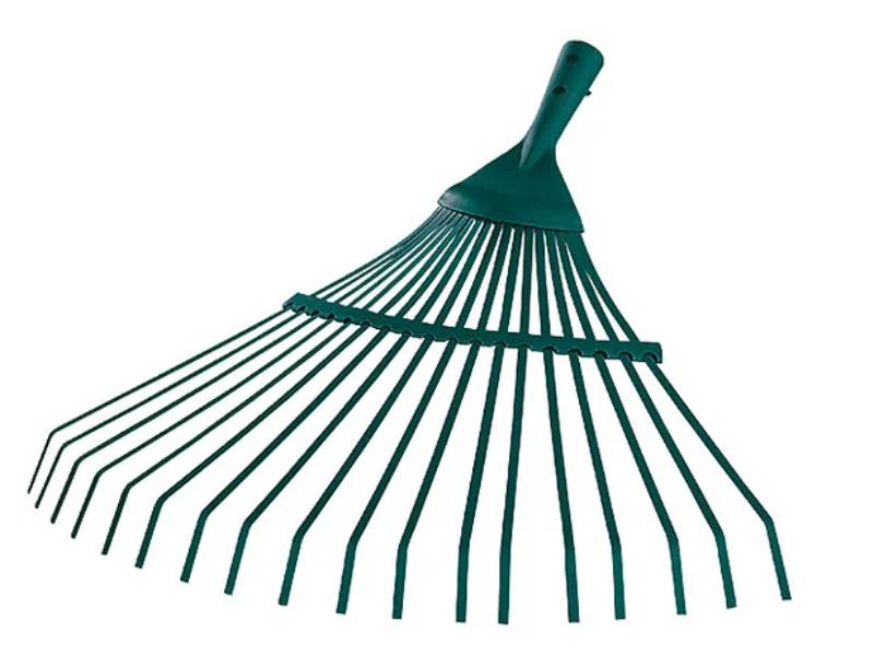 Balai à gazon acier sans manche 44 cm 22 dents - LEBORGNE - Image 1