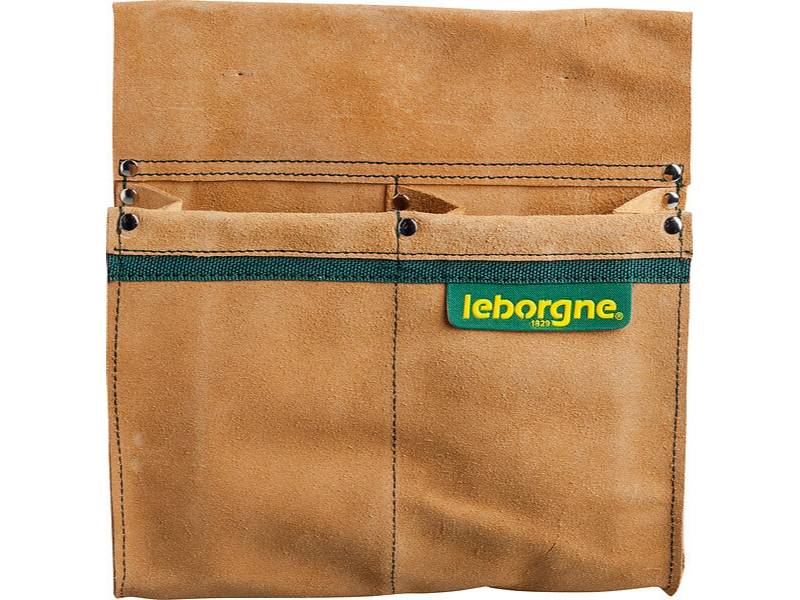 Double poche croute de cuir - LEBORGNE