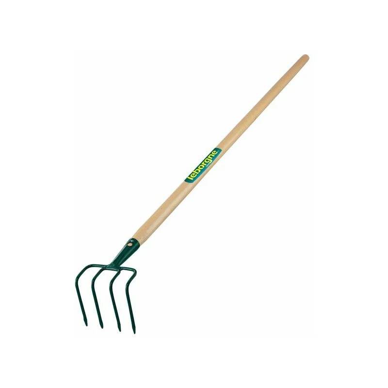 Petit croc 4 dents manche bois 90 cm - LEBORGNE - Image 3