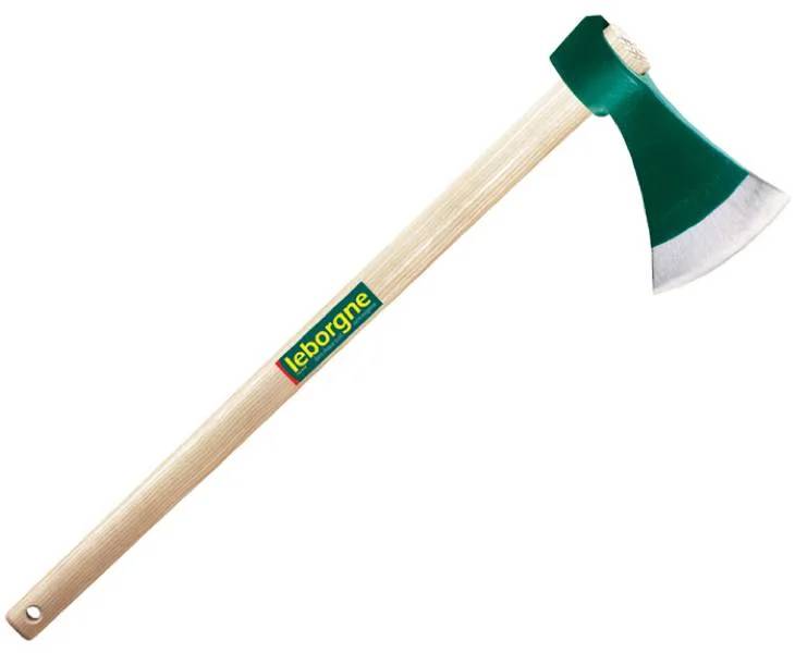 Hache tout usage lame acier manche bois 90cm tête 1,5kg - LEBORGNE - Image 2