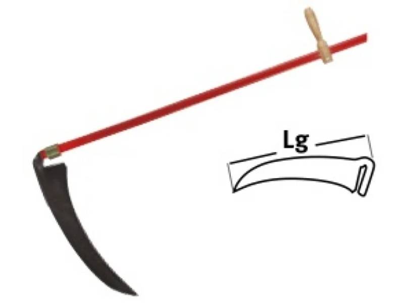 Faux à broussailles manche métal 55cm fer forgé - LEBORGNE - Imagen 6
