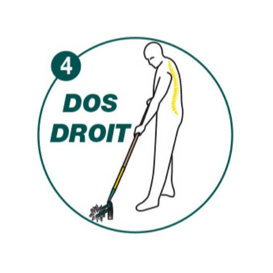 Grattoir oscillant émietteur manche bois 150 cm certifié PEFC - LEBORGNE - Image 2