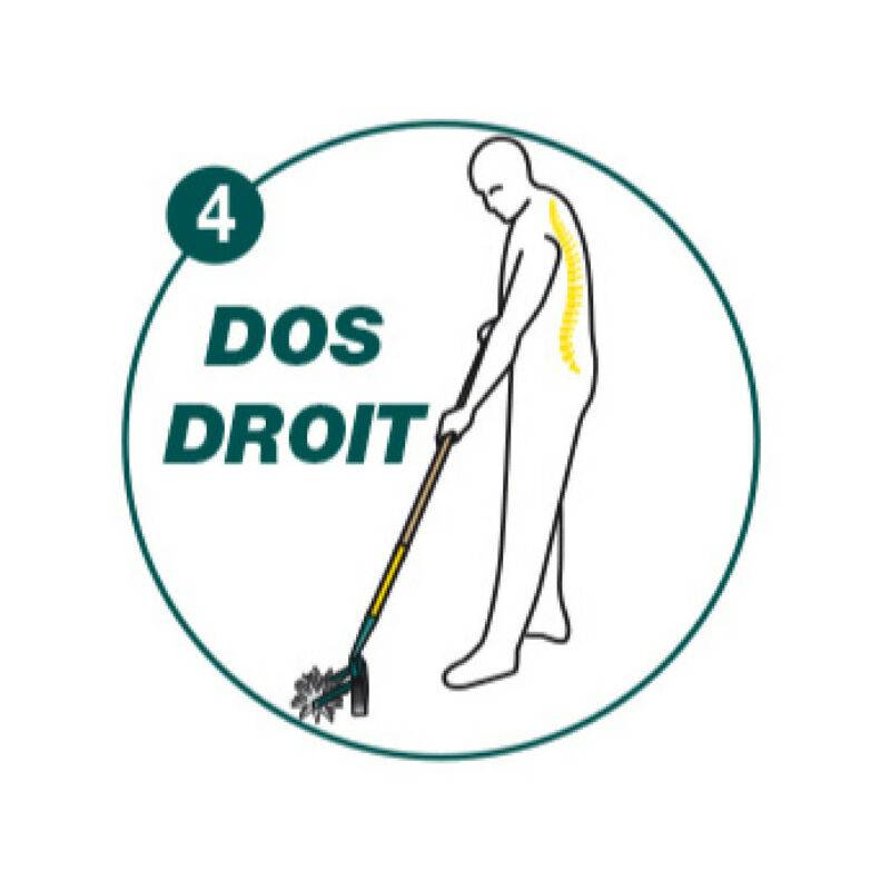 Grattoir oscillant émietteur manche bois 150 cm certifié PEFC - LEBORGNE - Imagen 2