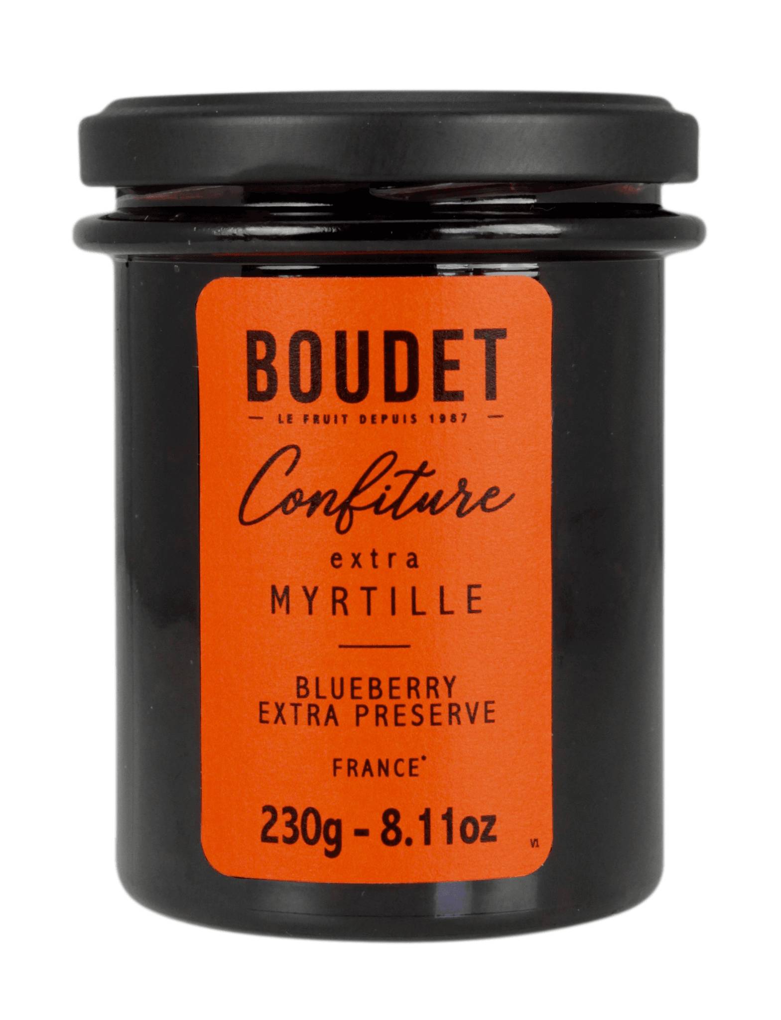 Boudet - Confiture Extra Myrtille 230 g - Image 1