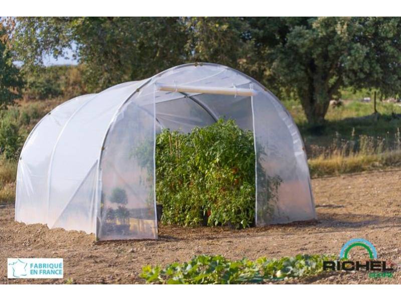 Richel Serre - Serre maraichère 13,5m² pied droit 2 portes zip acier galva PE L. 4,5 x l. 3 x H. 2 m – Richel serre - Image 3