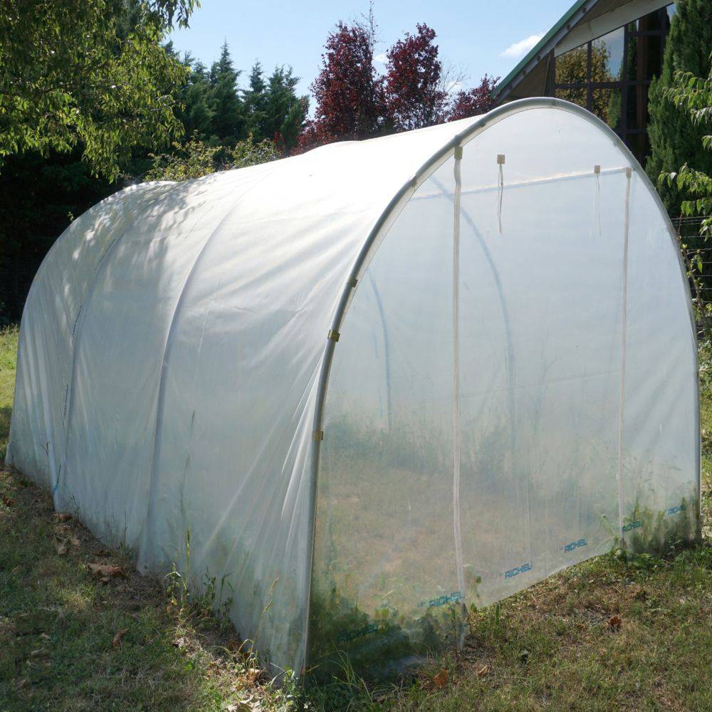 Richel Serre - Serre maraichère 13,5m² pied droit 2 portes zip acier galva PE L. 4,5 x l. 3 x H. 2 m – Richel serre - Image 2