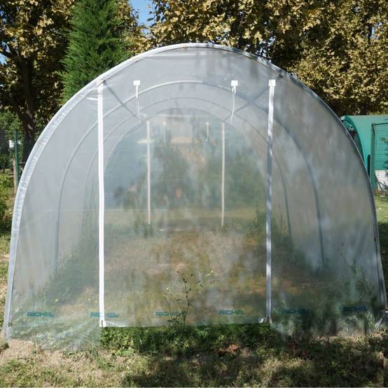 Richel Serre - Serre maraichère 13,5m² pied droit 2 portes zip acier galva PE L. 4,5 x l. 3 x H. 2 m – Richel serre - Image 7