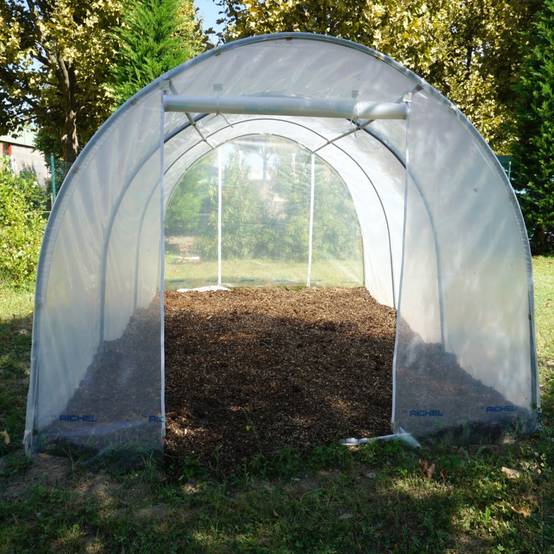 Richel Serre - Serre maraichère 13,5m² pied droit 2 portes zip acier galva PE L. 4,5 x l. 3 x H. 2 m – Richel serre - Image 5