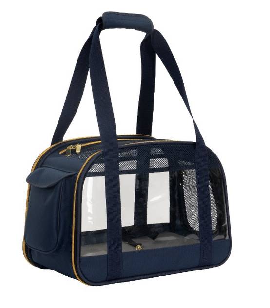 Panier de transport bleu doré L.35 x l.45 x H.33 cm - Image 1